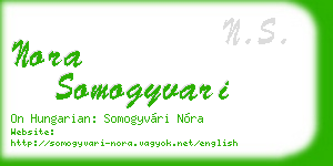 nora somogyvari business card